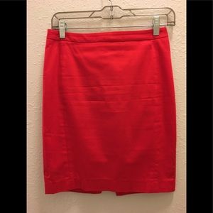 Express Red cotton sateen Pencil Skirt Size 00